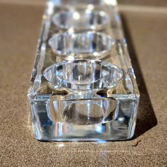 4 Hole, Rectangular Votive Candelabra Tabletop Decor - Picture 3 of 5